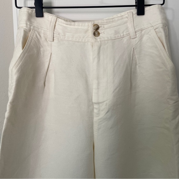 Madewell - Off White - Linen Ankle Pants - Size 8 - Picture 2 of 6